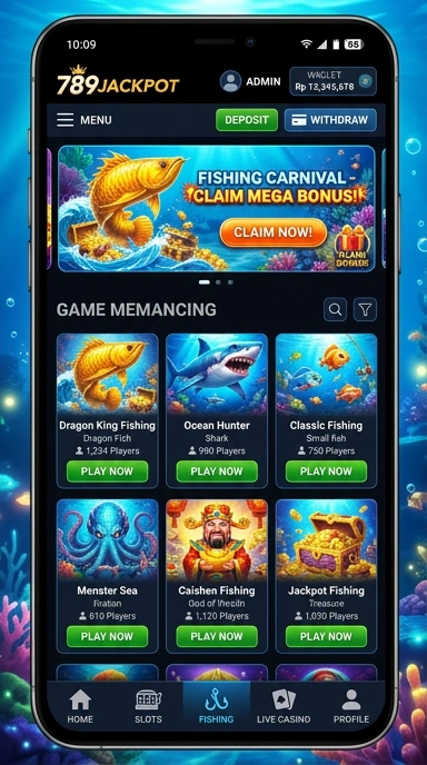 Layar utama 789jackpot — antarmuka bersih setelah instalasi